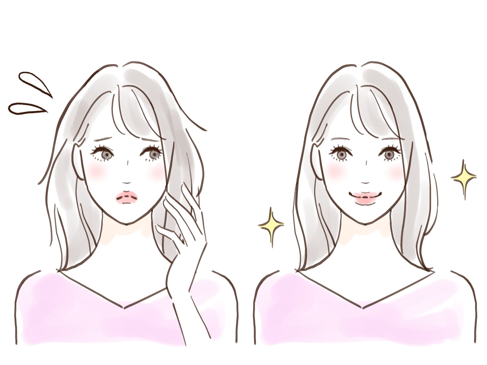 髪が痛んだ女性