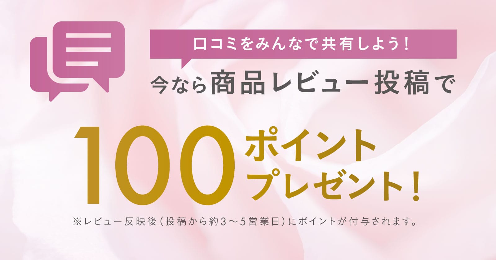 レビューキャンペーン 使用した商品のレビュー投稿でポイントGET
